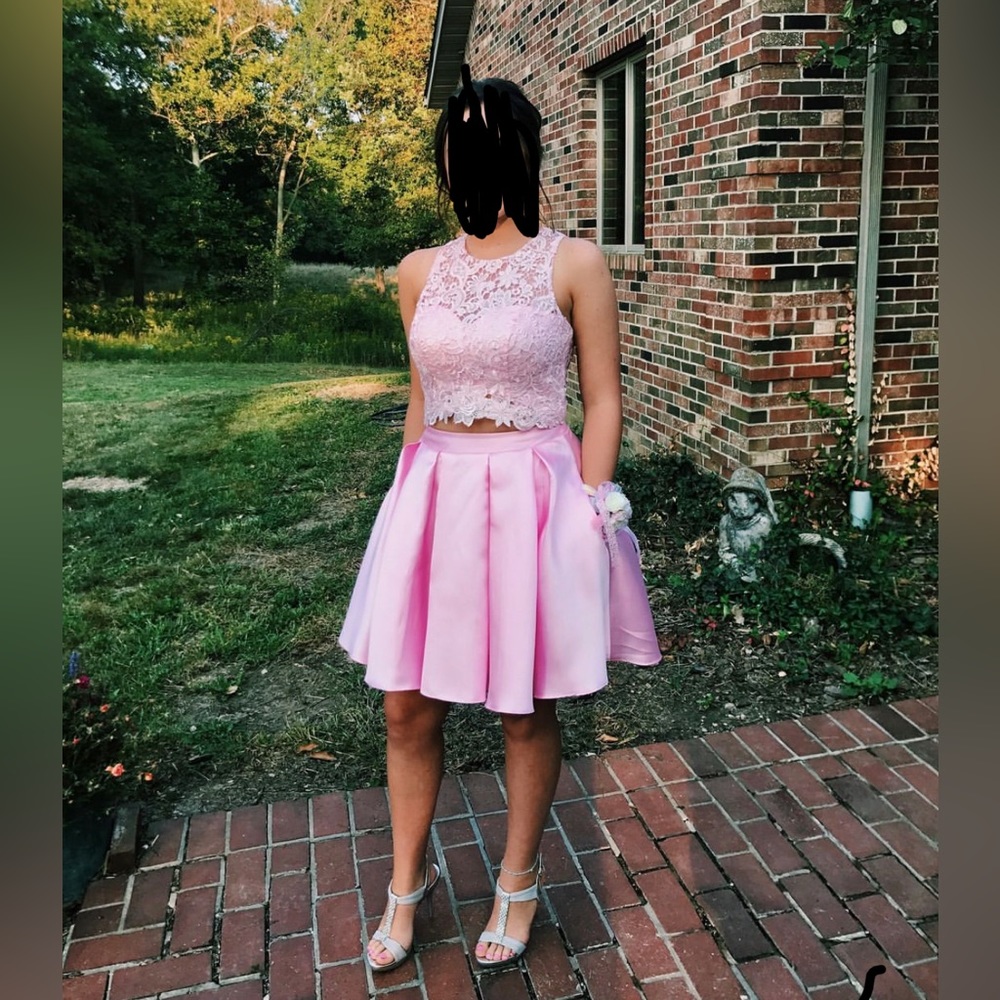 Pink 2 piece Homecoming Dress